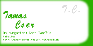 tamas cser business card